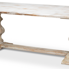 Dania Beach Trestle Dining Table - Disrupted White