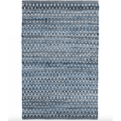 Denim Stone Blue Handwoven Cotton Rug - Our Boat House