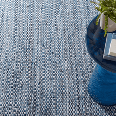 Denim Stone Blue Handwoven Cotton Rug - Our Boat House