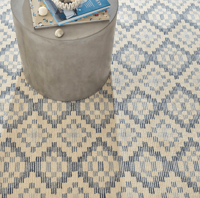 Diamond Cove Blue Tufted Wool Rug - Our Boat House