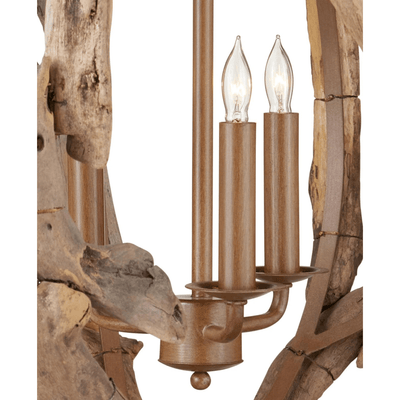 Driftwood Orb Chandelier - Our Boat House