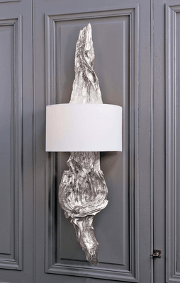 Driftwood Sconce - Ambered Silver Leaf - Our Boat House