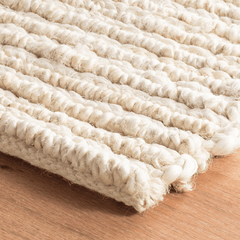 Dunes Handwoven Jute Rug - Bleached Oak - Our Boat House