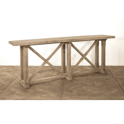 Durden Reclaimed Pine Trestle Console Table - Our Boat House