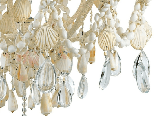 Elegance Seashell & Crystal Chandelier - Our Boat House