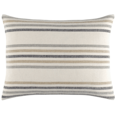 Ellison Stripe Linen Chenille Ivory Sham - Our Boat House