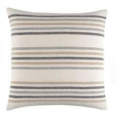 Ellison Stripe Linen Chenille Ivory Sham - Our Boat House