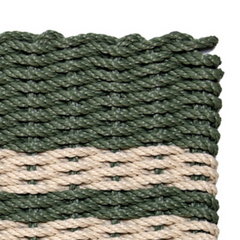 Rope Doormat - Fern & Palomino Farmhouse Stripe