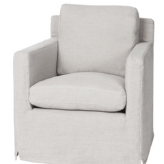 Fiji Petite 28in Slipcovered Swivel Chair