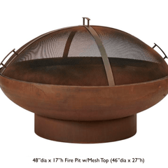 Flaming Gorge Gobi Steel Fire Pit & Mesh Top - Our Boat House