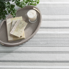 Gradation Ticking Cotton Rug