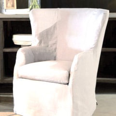 Gustavia 36in Slipcovered Wing Chair