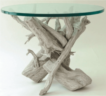 Hampton Driftwood Side Table Base - Our Boat House