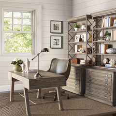 STOCK - Hamlin Gray Driftwood Desk- 