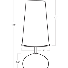 Hattie Concrete Mini Lamp - White/White - Our Boat House