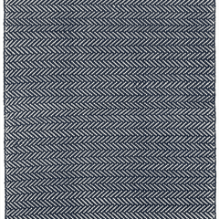 Herringbone Woven Cotton Rug - Indigo Blue - Our Boat House