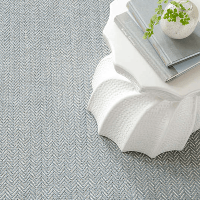 Herringbone Woven Cotton Rug - Swedish Blue - Our Boat House