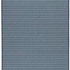 Herringbone Blue - Machine Washable Rug