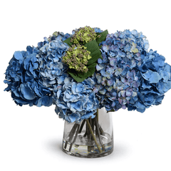 Hydrangea Blue & Green Bouquet Arrangement - Our Boat House