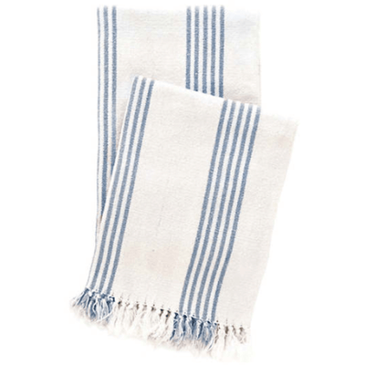 Ibiza French Blue Striped Throw - Our Boat House