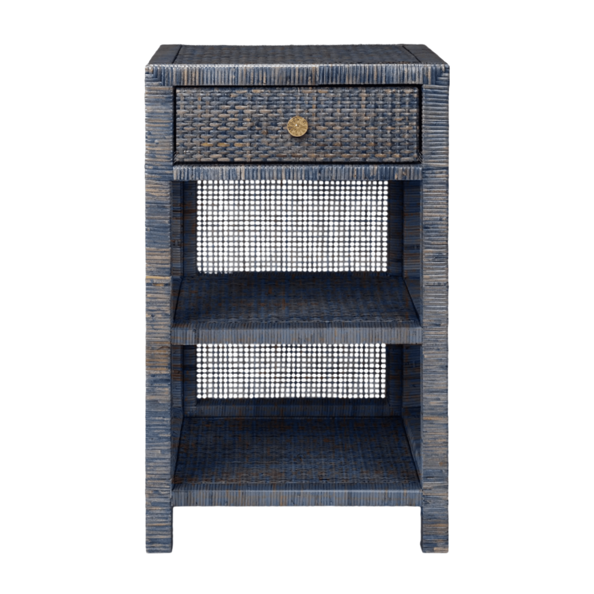 Islamorada Rattan Navy Night Stand - Three Sizes - Our Boat House