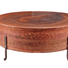 Jackson Hole Copper Round Cauldron Coffee Table - Three Sizes - Our Boat House