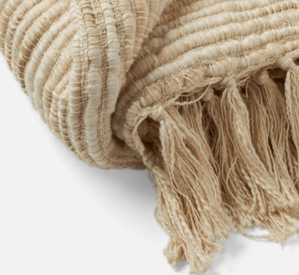 Juno Woven Throw - Natural - Our Boat House