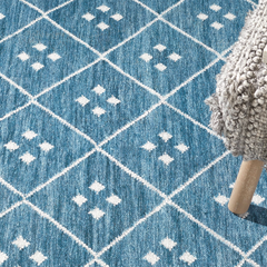 Kota Indigo- Machine Washable Rug