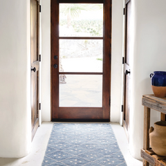 Kota Indigo Blue Woven Wool Rug