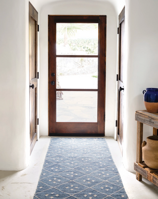 Kota Indigo Blue Woven Wool Rug