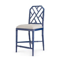 Leila Chippendale Counter Stool - Deep Sea Blue - Our Boat House