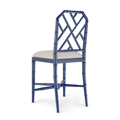 Leila Chippendale Counter Stool - Deep Sea Blue - Our Boat House