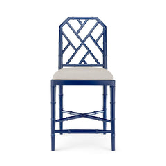 Leila Chippendale Counter Stool - Deep Sea Blue - Our Boat House