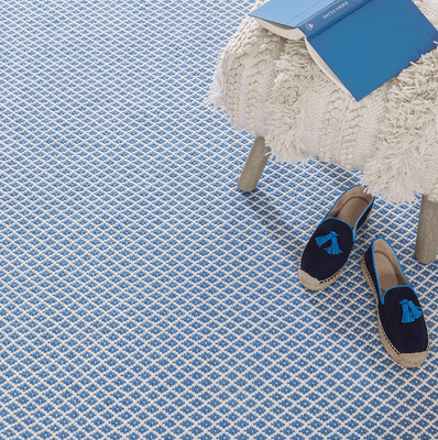 Mainsail Handwoven Indoor/Outdoor Rug - French Blue - Our Boat House