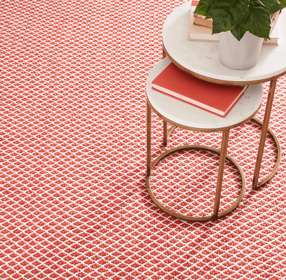 Mainsail Handwoven Indoor/Outdoor Rug - Red - Our Boat House