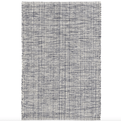 Marled Indigo Handwoven Cotton Rug - Our Boat House