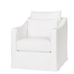 Maui Deluxe 30in Slipcovered Swivel Chair