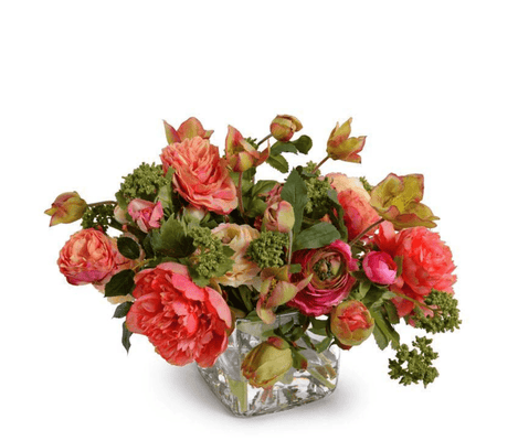 Mixed Coral Flower Arrangement - Two Sizes - Our Boat House