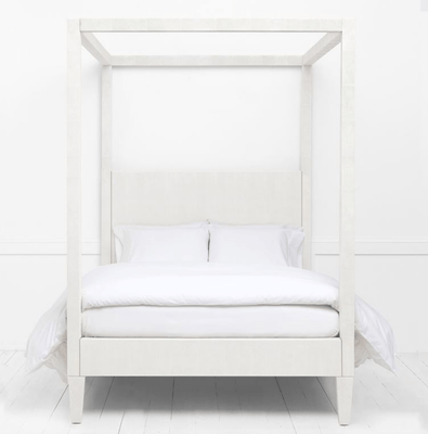 Moonstone Bay Shagreen Bed - Vintage White - Our Boat House