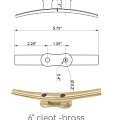 Nautical Brass Boat Cleats - Our Boat House