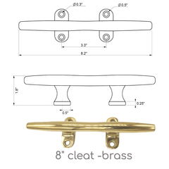 Nautical Brass Boat Cleats - Our Boat House