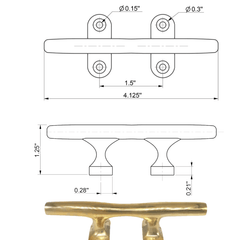 Nautical Brass Boat Cleats - Our Boat House