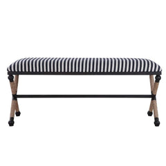 Naxos Iron & Rope Striped Bench - Large - Our Boat House