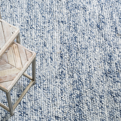 Niels Handwoven Wool/Viscose Rug - Navy