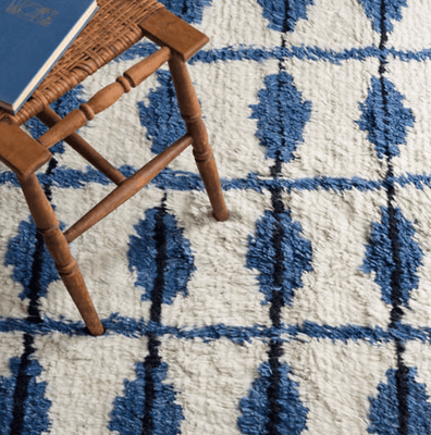 Noma Indigo Wool Woven Rug - Our Boat House