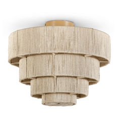 Everly Natural Abaca Rope Flush Mount