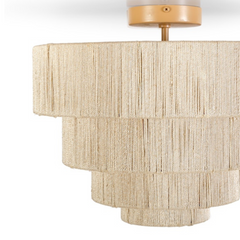 Everly Natural Abaca Rope Flush Mount