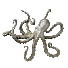 Octopus Pewter Shelf Decor