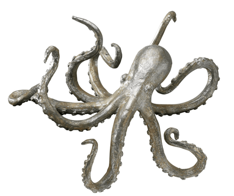 Octopus Pewter Shelf Decor - Our Boat House