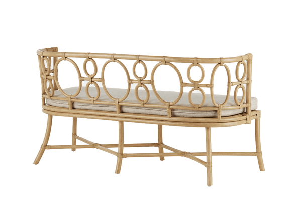 Oleander Rattan Bench - Our Boat House